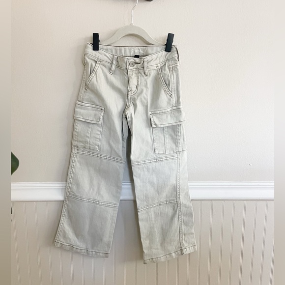 Girls Art Class Light Sage Green Cargo Wide Leg Pants Size 6 - Picture 1 of 9